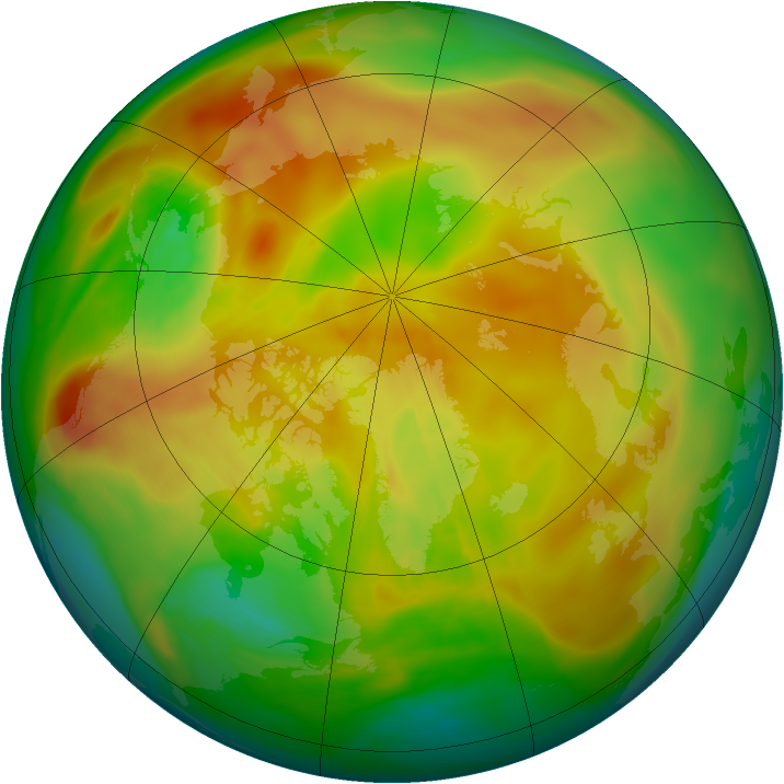 Arctic ozone map for 19 April 2008
